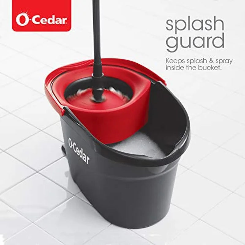 O-Cedar Easywring Microfiber Spin Mop, Bucket Floor Cleaning System