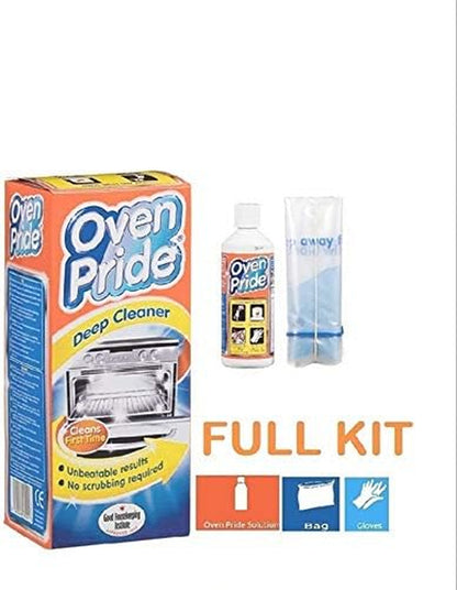 Oven Pride 500Ml Complete Kit with SAFETY Gloves and SMART Bag for Rack + Grill Easy Cleaning Degreases Oven without Need for Scrubbing, Oven Pride Co