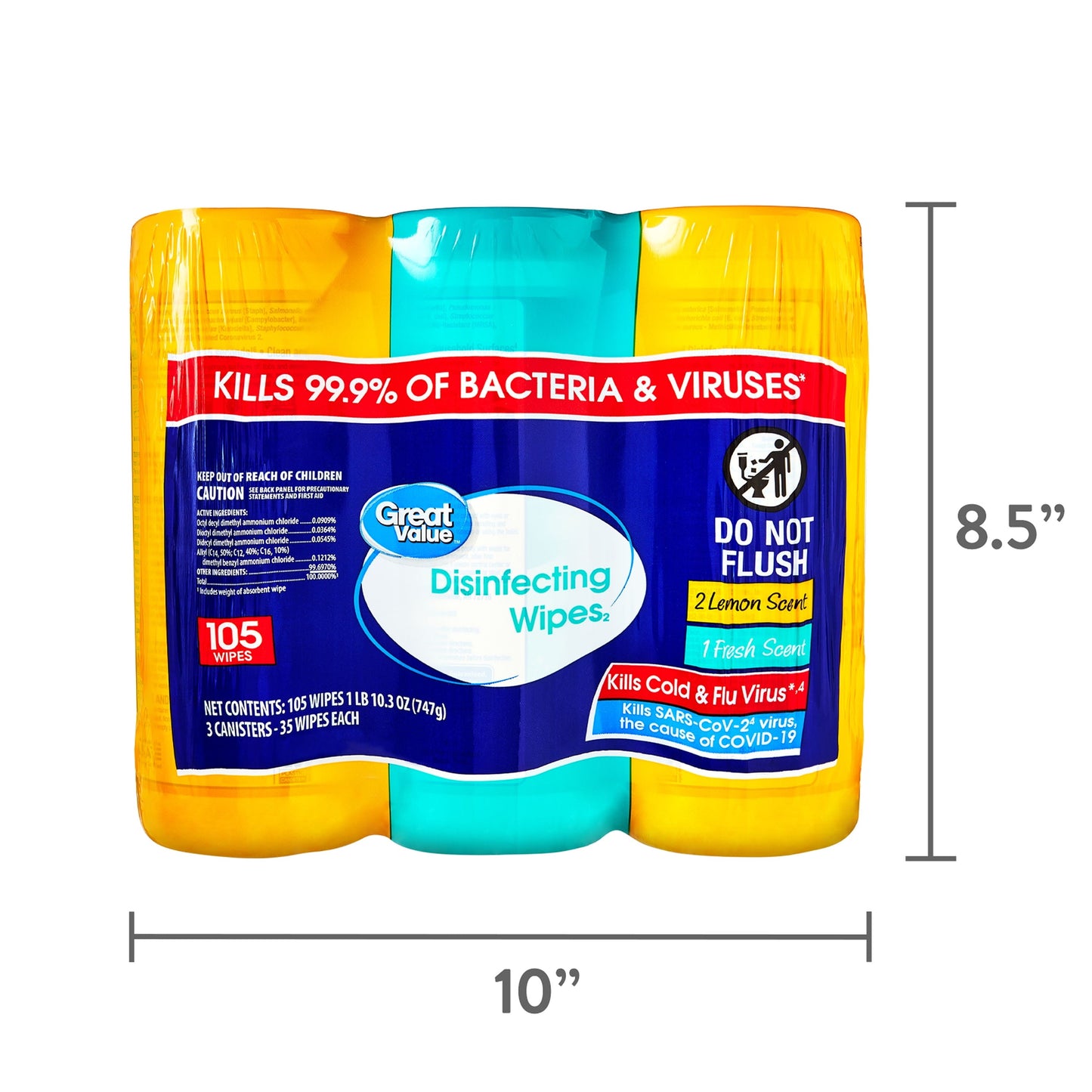 Great Value Multipack Scent Disinfecting Wipes2, 105 Count