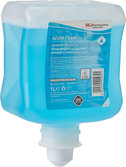 DEB AZU1L Azure Foam Refresh Hand Wash, 1L, Pack of 6