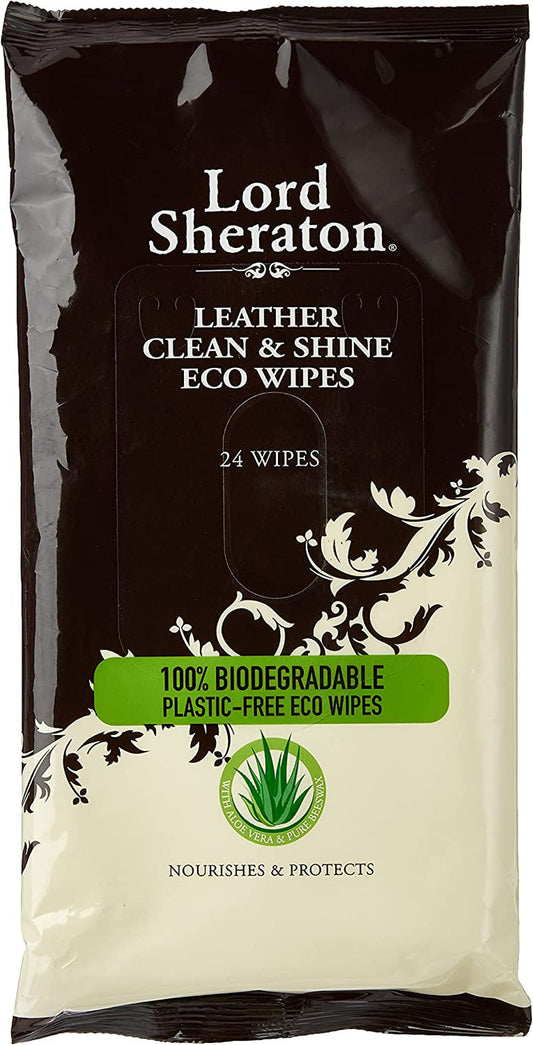 Lord Sheraton Leather Clean & Shine Eco Wipes (24)