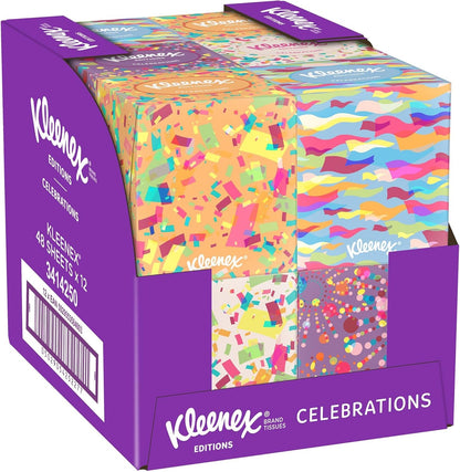 Kleenex Limited Edition Design Tissue Cubes - 12 Cube Facial Tissue Boxes, Designed to Look Beautiful in the Home