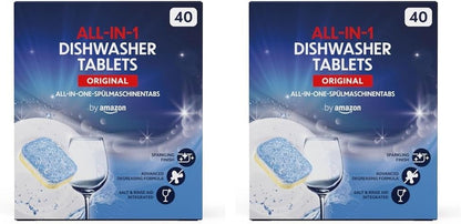 By Amazon ALL-IN-ONE Dishwasher Tablets, 40 Tablets