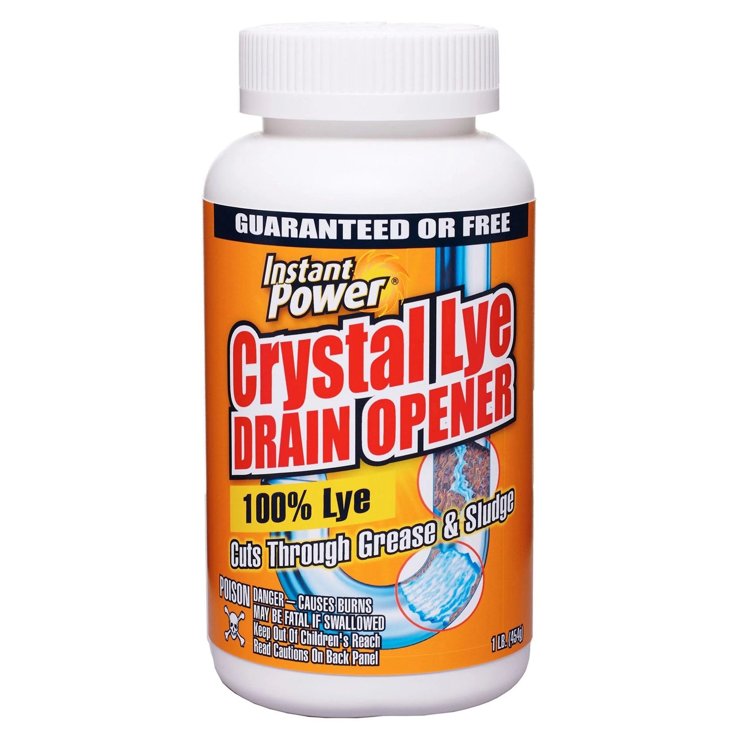 Instant Power Crystal Lye Drain Opener, 1 Count, 16 Oz