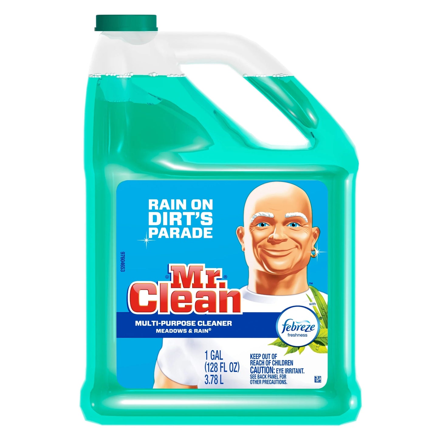 Mr. Clean 2X Concentrated Multi Surface, All Purpose Cleaner with Febreze Meadows & Rain Scent, 64 Fl Oz