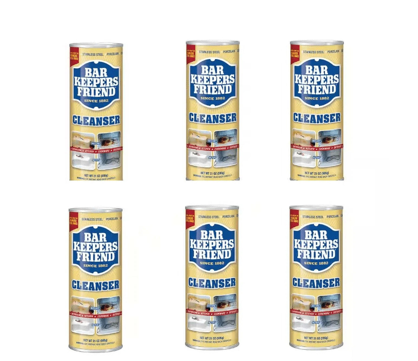 Bar Keepers Friend Powdered Cleanser 21-Ounces (6-Pack)