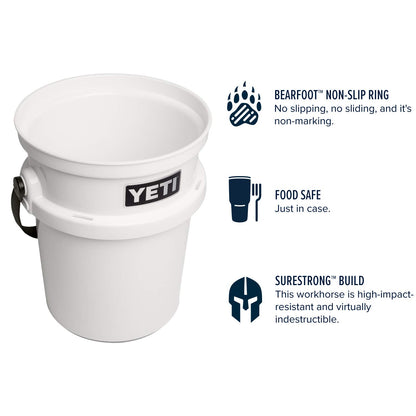 YETI Loadout 5-Gallon Bucket, Impact Resistant Fishing/Utility Bucket, Rescue Red