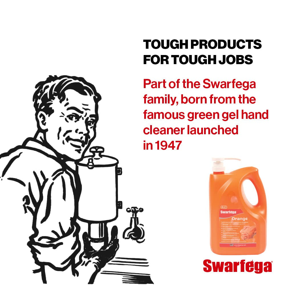 GENERIC Swarfega Orange Hand Wash, Solvent-Free Heavy Duty Hand Cleaner with Natural Scrub and Moisturisers, Gentle on Skin 4L Cartridge