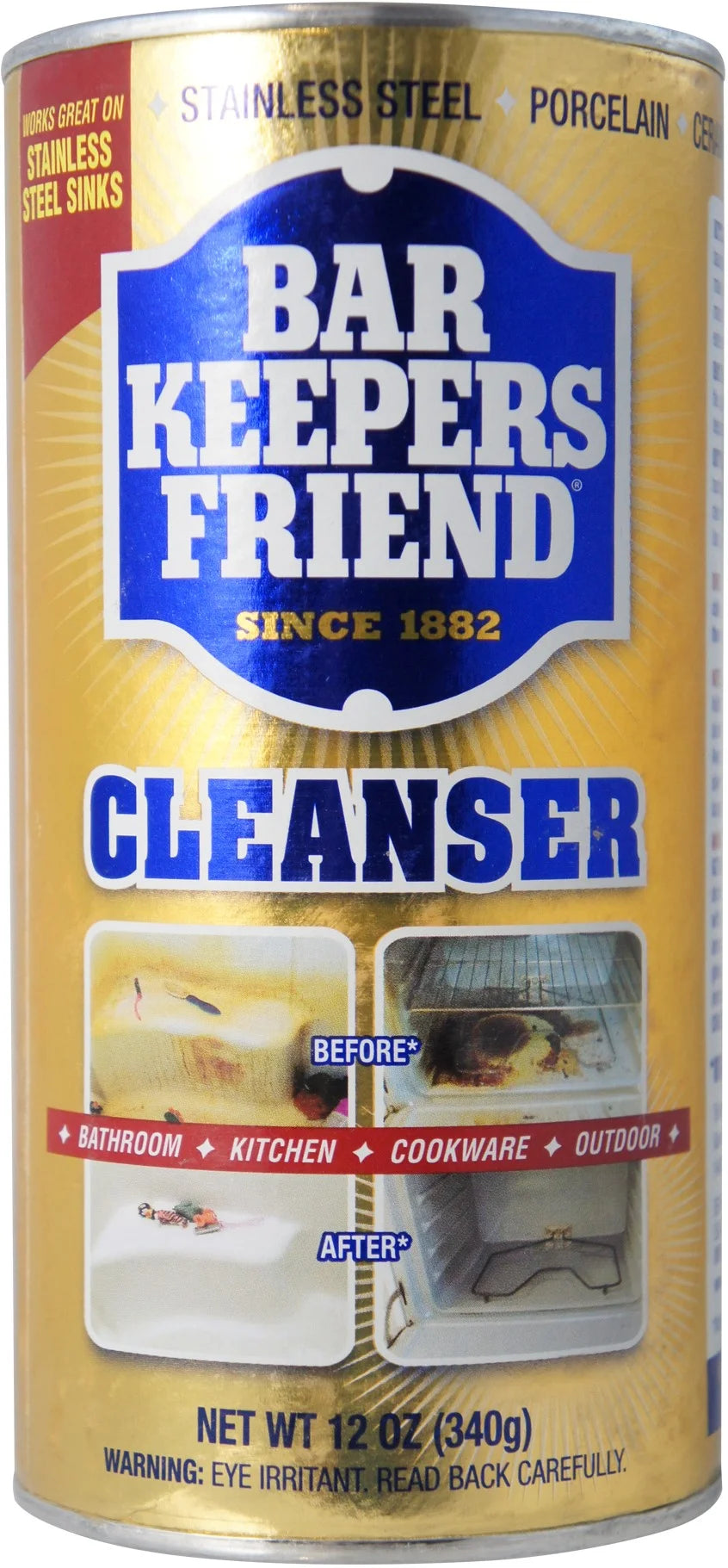 Bar Keepers Friend All-Purpose Cleaner & Polish 12 Oz (Pack of 4)