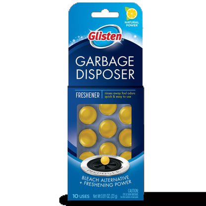 Glisten Garbage Disposer Care Freshener Pods, 10 Pack