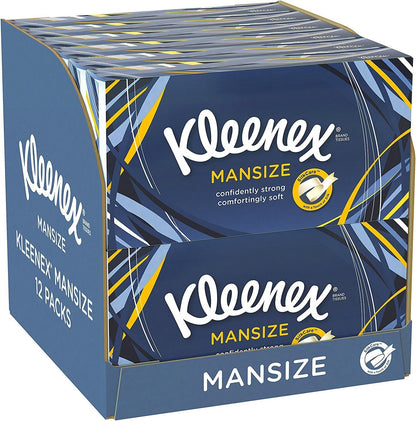 Kleenex Mansize Tissues - 12 Box Pack (1080 Tissues Total)