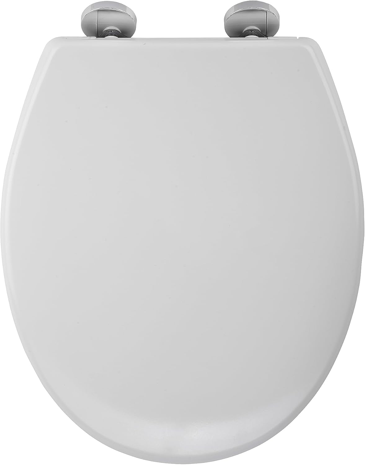 Croydex Eyre Soft Close Toilet Seat D Shape with One Button Quick Release and anti Bacterial Thermoset Plastic, Flexi-Fix V Plate Universal Hinges, Top or Bottom Fix Rust Free Hinge Fittings