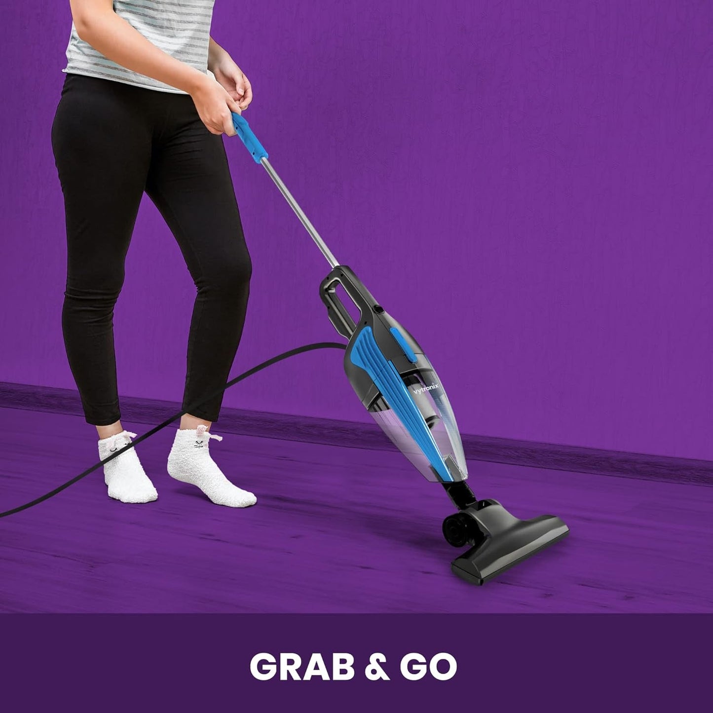 VYTRONIX CSU600 Corded Upright Carpet Cleaner | Lightweight 2-In-1 Stick & Handheld Vacuum Cleaner, Floor Cleaner & Car Vacuum Cleaner | Powerful 600W Motor