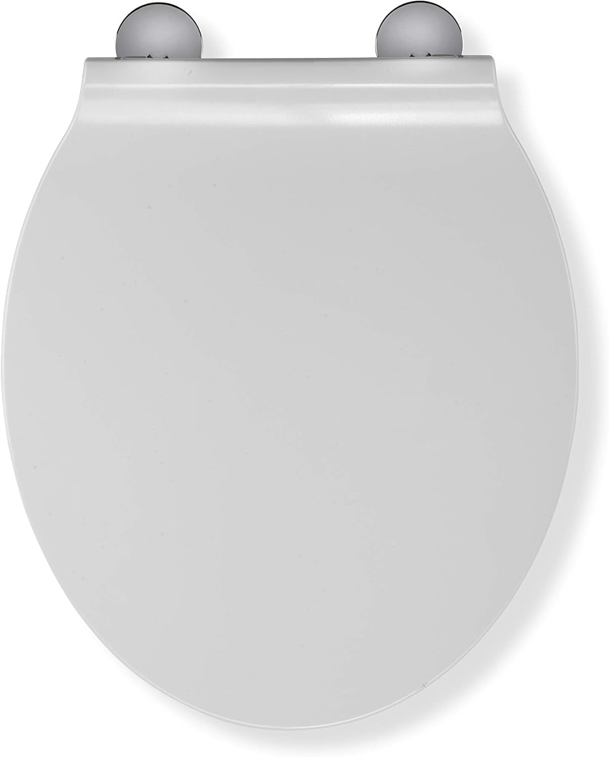 Croydex Eyre Soft Close Toilet Seat D Shape with One Button Quick Release and anti Bacterial Thermoset Plastic, Flexi-Fix V Plate Universal Hinges, Top or Bottom Fix Rust Free Hinge Fittings