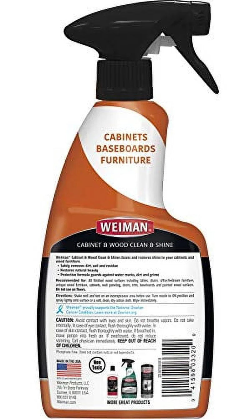 Weiman Cabinet & Wood Cleaner 16 Oz Spray