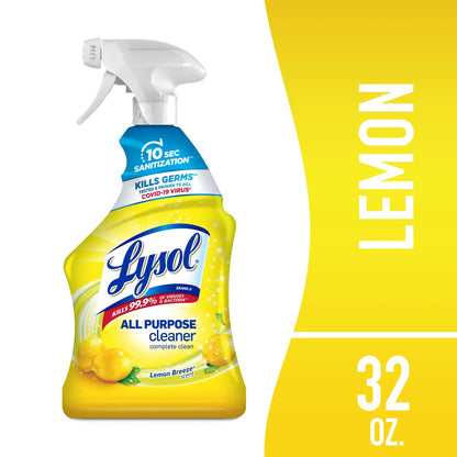 Lysol All-Purpose Cleaner, Sanitizing and Disinfecting Spray, 32 Oz Lemon Breeze Scent, Bottle