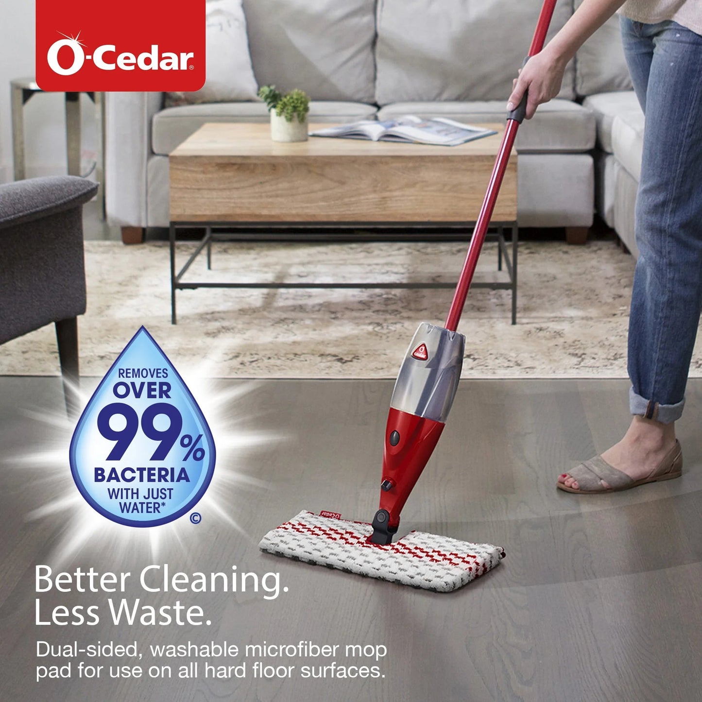 O-Cedar Promist® MAX Microfiber Spray Mop, Reusable and Machine Washable Mop Pad