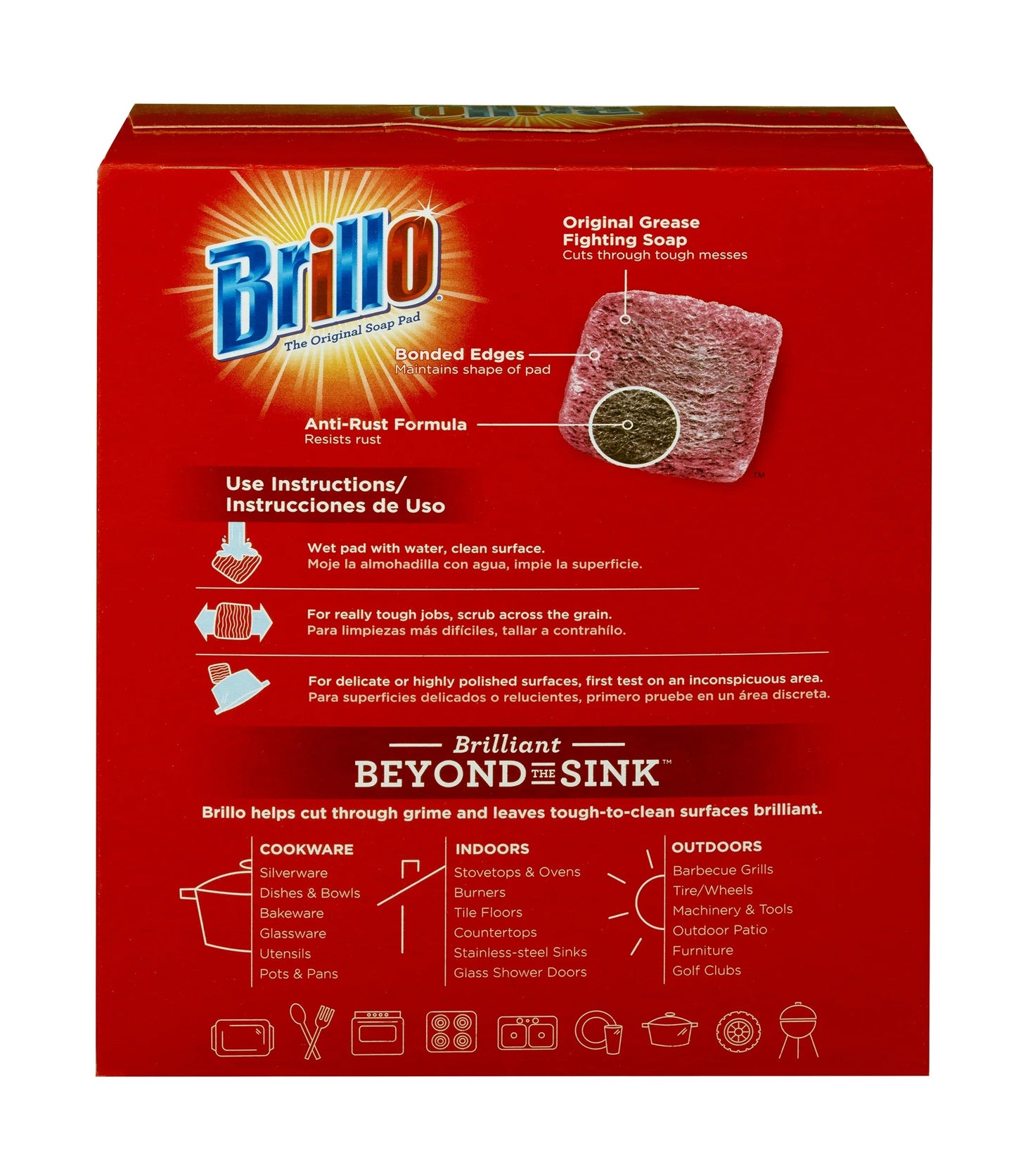 Brillo 23318 Steel Wool Soap Pads. 18-Ct. - Quantity 6