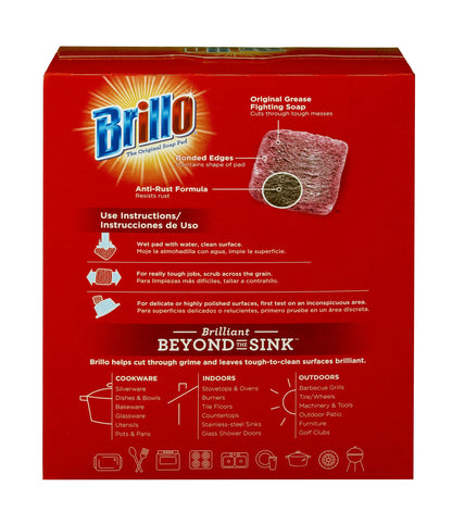 Brillo 23318 Steel Wool Soap Pads. 18-Ct. - Quantity 6