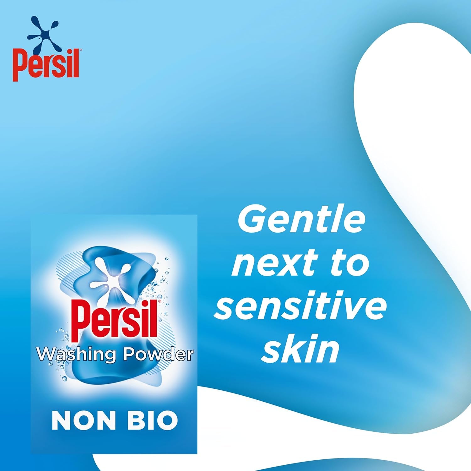 Persil Non Bio Washing Powder XXL Family Pack Gentle Next to Sensitive Skin for Outstanding Stain Removal in Cold Washes 77 Washes (3.85 Kg)