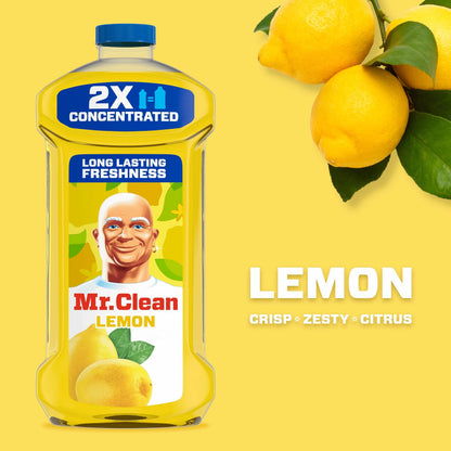 Mr. Clean 2X Concentrated Multi Surface, All Purpose Cleaner with Lemon Scent, 41 Fl Oz