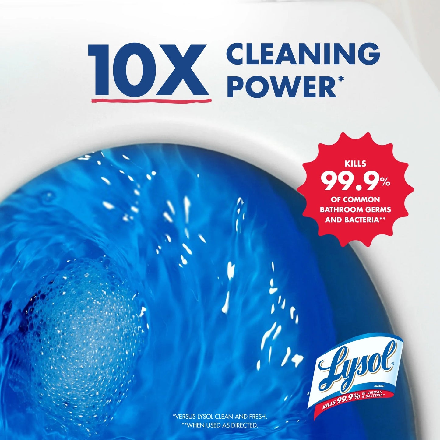 Lysol Power Toilet Bowl Cleaner Gel, Cleaning, Disinfecting and Stain Removal, 24 Oz, 2 Pack