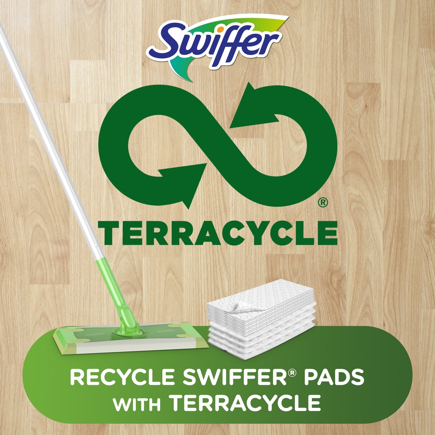 Swiffer Sweep + Mop, Dry Pads Refill, Floor Cleaner, Cleaning Cloths, Unscented, 52Ct