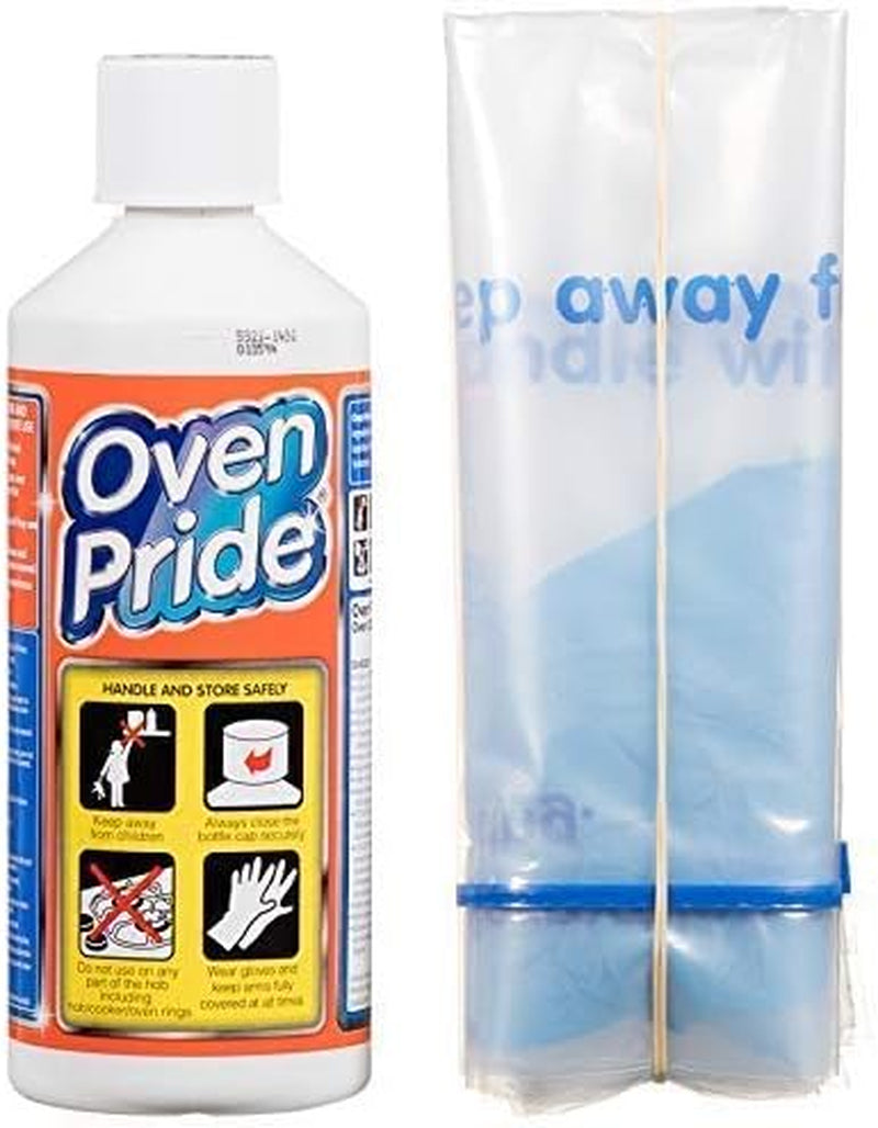 Oven Pride 500Ml Complete Kit with SAFETY Gloves and SMART Bag for Rack + Grill Easy Cleaning Degreases Oven without Need for Scrubbing, Oven Pride Co