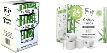 The Cheeky Panda Bamboo Facial Tissues | Sustainable Tissue Box | Plastic Free Box of Tissues