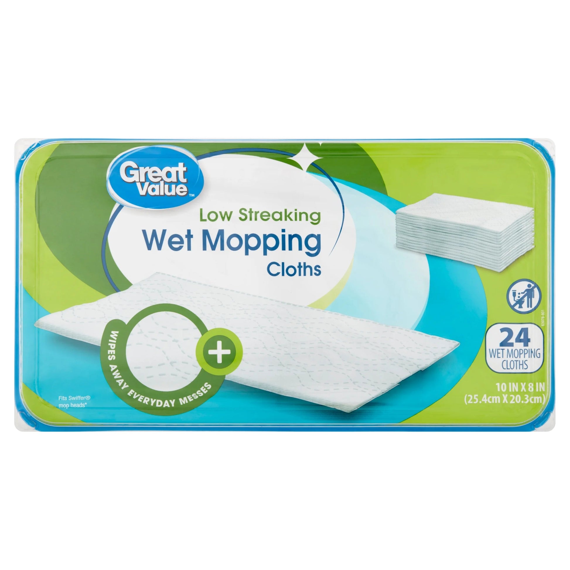 Great Value Wet Mopping Cloths, 24 Count