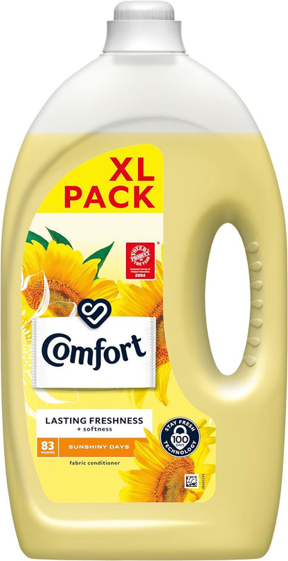 Comfort Sunshiny Days Fabric Conditioner with Stay Fresh Technology for 100 Days of Freshness + Fragrance* 160 Wash 4800Ml, Pack of 1