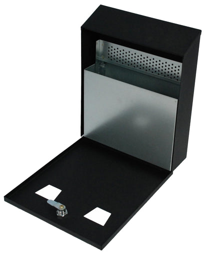 Outdoor Cigarette Ash Bin Wall Mounted Lockable Galvanised Steel