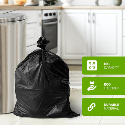 Ecobag - 50 Pack Extra Strong Heavy Duty Refuse Sacks - Recyclable Bin Bags, Leak Resistant, Eco-Friendly, Durable Waste Disposal Bags for Household & Commercial Use