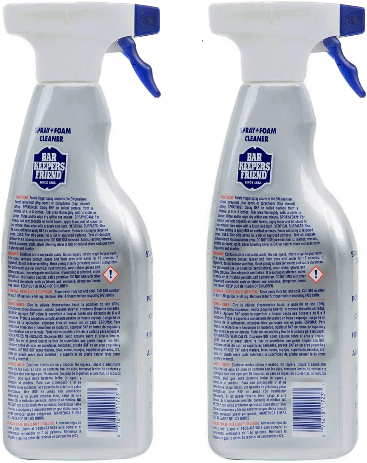 Bar Keepers Friend 25.4 Oz. All-Purpose Cleaner More Spray and Foam (2-Pack)