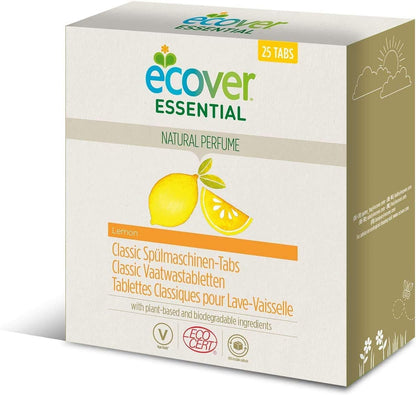 Ecover All in One Dishwasher Tablets, Contains Salt & Rinse Aid, Powerful Cleaning, Fresh Lemon & Mandarin Scent, Pack of 1, 68 Tablets