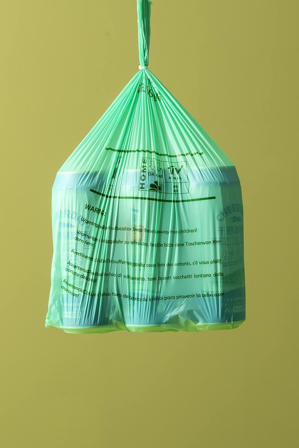 150 Bags Compost Bin Liners 6L 8L 10L 30L Kitchen Waste Bags 100% Biodegradable Bags with EN13432 Certification (6L)