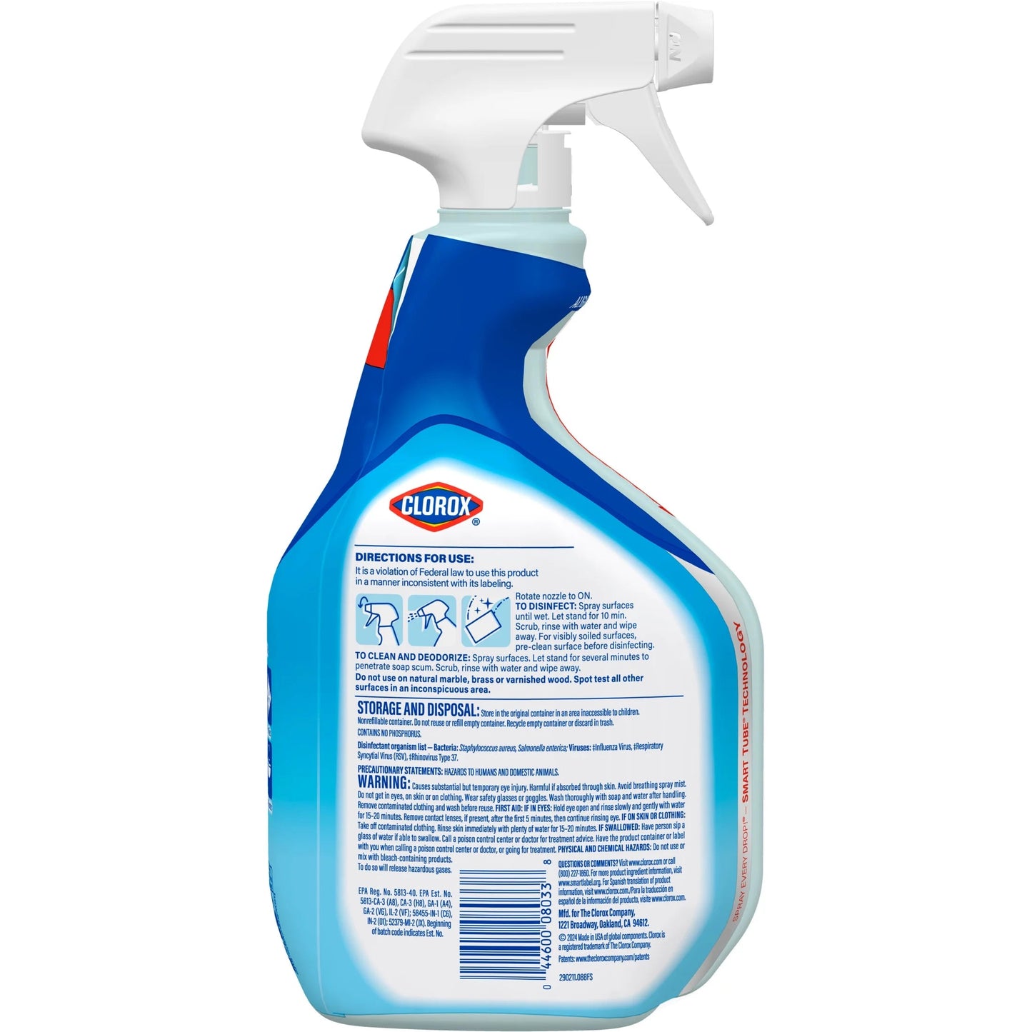 Clorox Bathroom Disinfecting Cleaner and Shower Cleaning Supplies Spray, Original, 30 Fl Oz