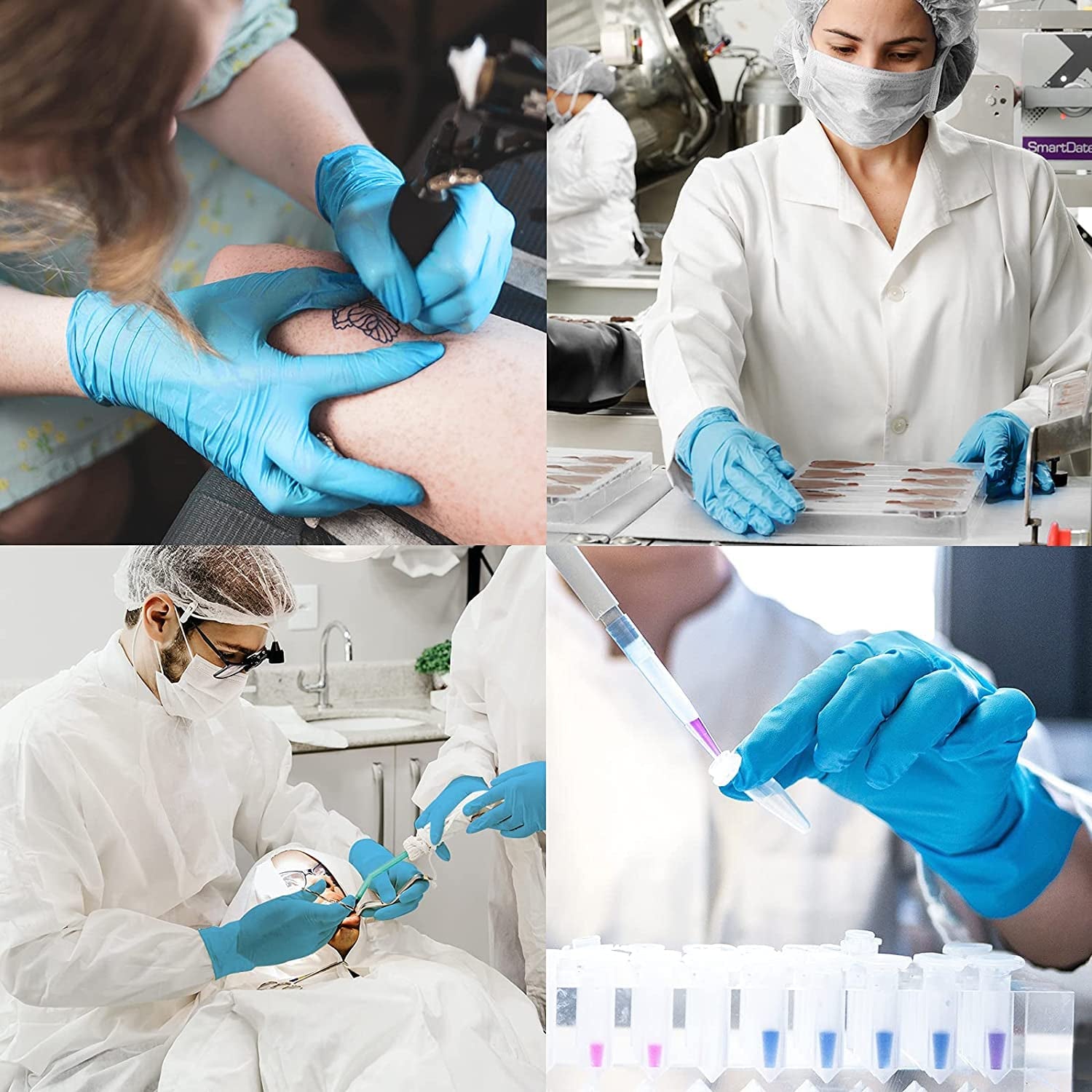 Disposable Gloves Nitrile - Powder Free, Latex Free, Textured Grip, Non-Sterile Exam Gloves for Cleaning, Cooking, Medical Use, High-Quality Disposable Gloves, Extra Strong Gloves (MEDIUM)