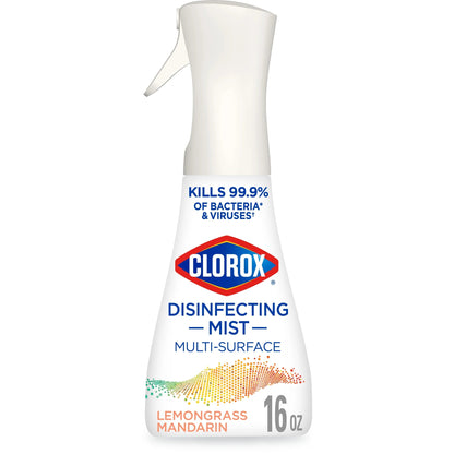 Clorox Disinfectant Mist, Multi-Surface Spray, Lemongrass Mandarin, 16 Fl Oz