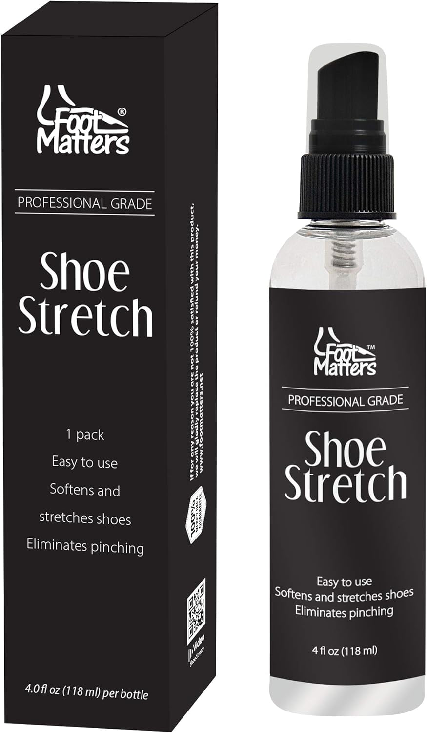 Footmatters Professional Boot & Shoe Stretch Spray – Softener & Stretcher for Leather – 4 Oz