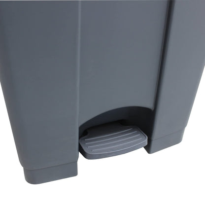 Pegasus Cleaning Heavy Duty Grey 68L Plastic Pedal Step on Indoor & Outdoor Kitchen Commercial Bins Medical Recycling, 68L