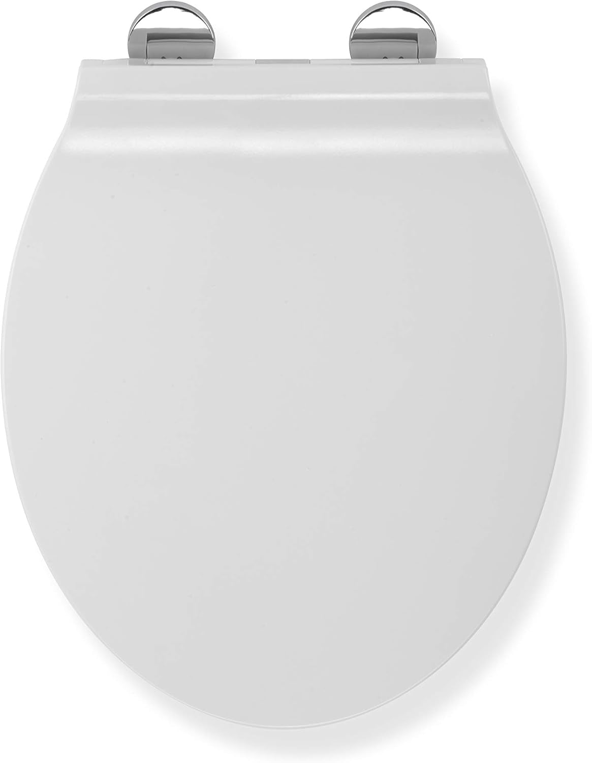 Croydex Eyre Soft Close Toilet Seat D Shape with One Button Quick Release and anti Bacterial Thermoset Plastic, Flexi-Fix V Plate Universal Hinges, Top or Bottom Fix Rust Free Hinge Fittings