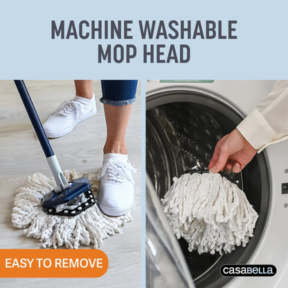 Casabella Clean Water Spin Mop with Extra Mop Head Refill