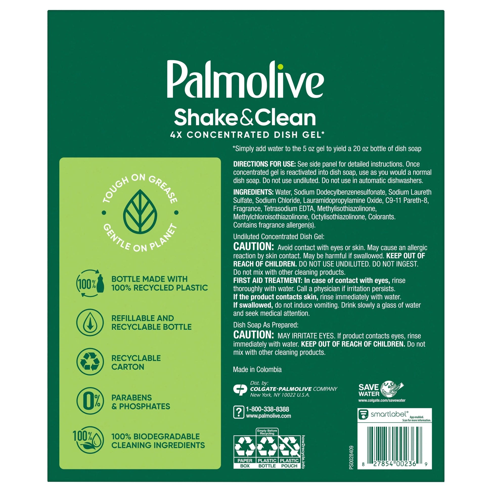 Palmolive Shake & Clean Starter Kit, Dish Soap Concentrate, 20 Oz, Floral Breeze Scent