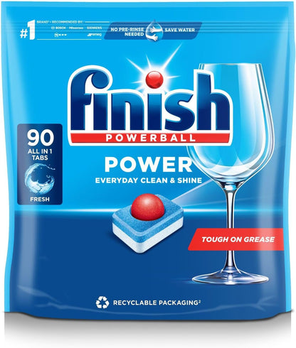 Finish Powerball All in 1 Max Lemon Dishwasher Mega Value 90 Tablets