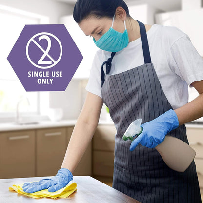 Disposable Gloves Nitrile - Powder Free, Latex Free, Textured Grip, Non-Sterile Exam Gloves for Cleaning, Cooking, Medical Use, High-Quality Disposable Gloves, Extra Strong Gloves (MEDIUM)