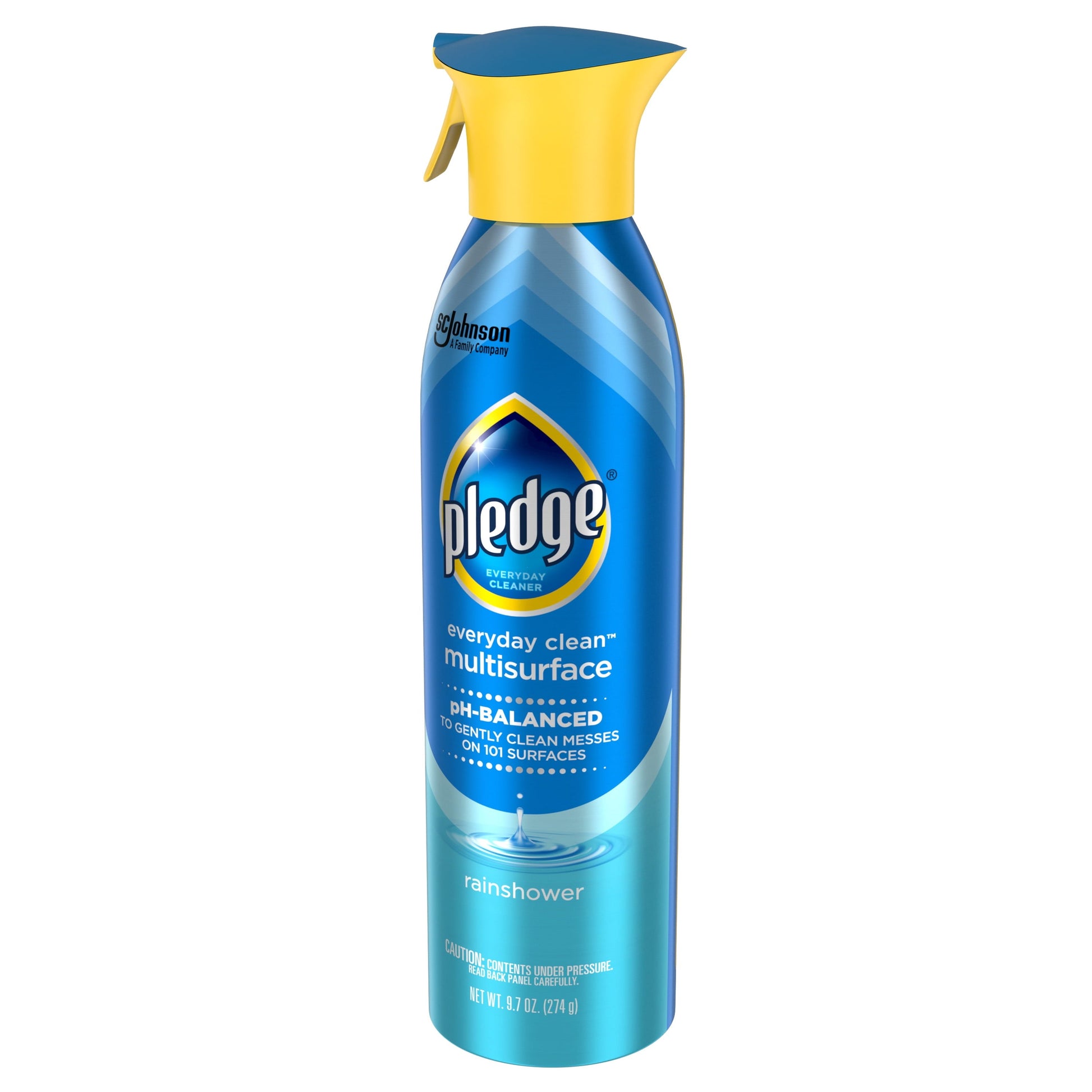 Pledge® Multi Surface Cleaner, Everyday Cleaner™, Aerosol, Rainshower Scent, 9.7 Oz