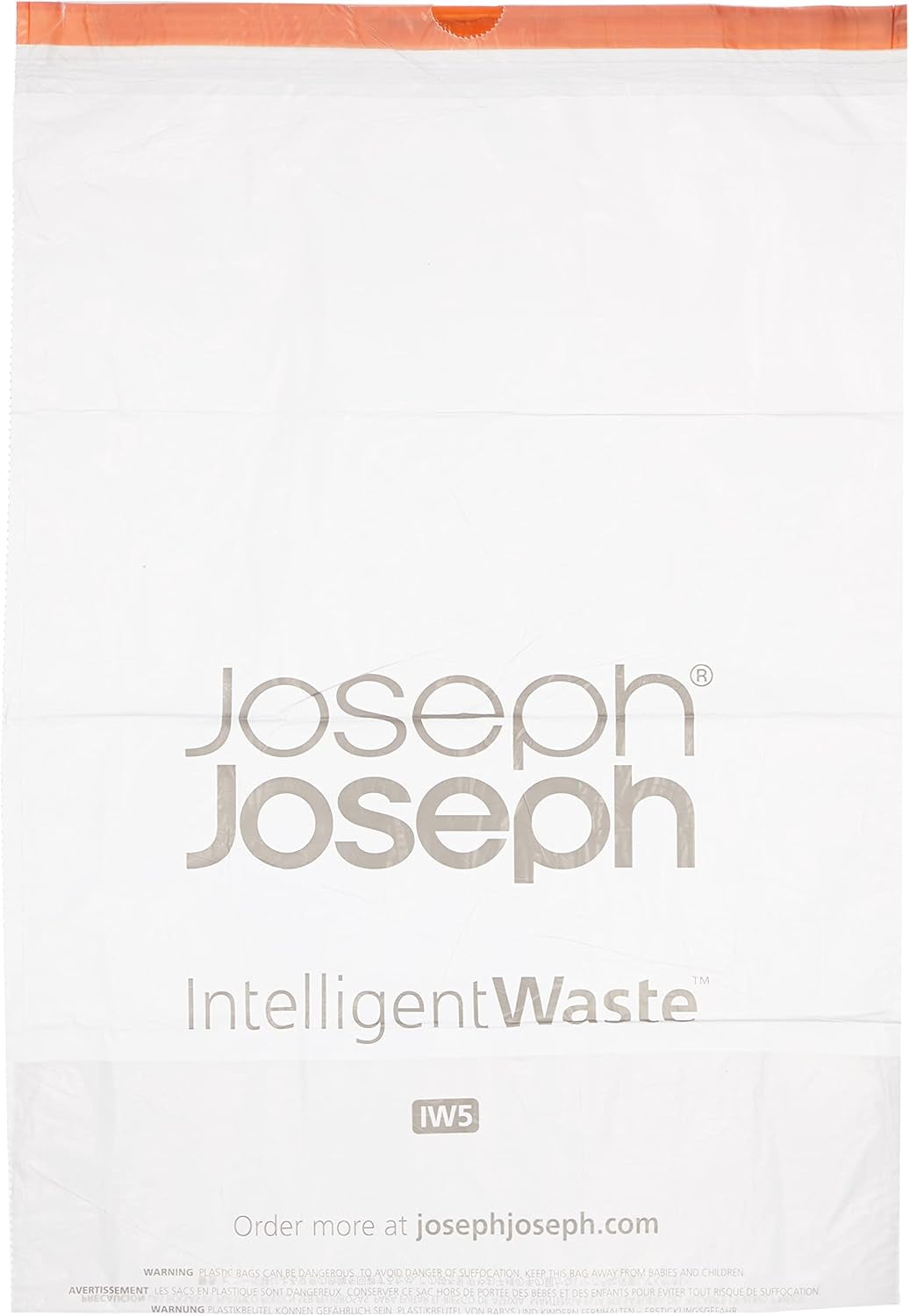 Joseph Joseph IW2 Biodegradable, Compostable Bags, Pack of 50 Food Waste Bin Liners, White, Small, 4 Litres