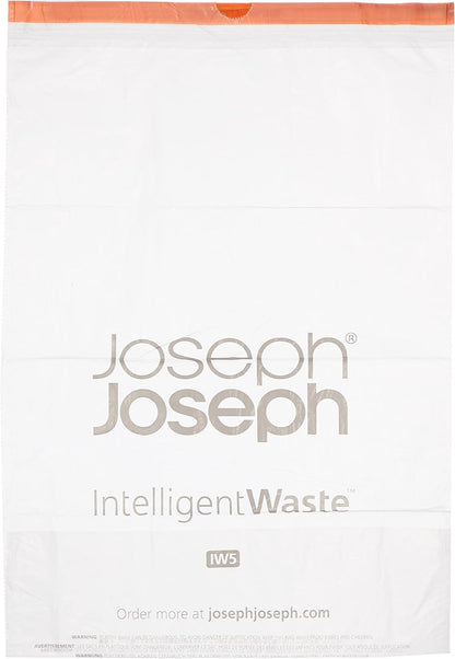 Joseph Joseph IW2 Biodegradable, Compostable Bags, Pack of 50 Food Waste Bin Liners, White, Small, 4 Litres