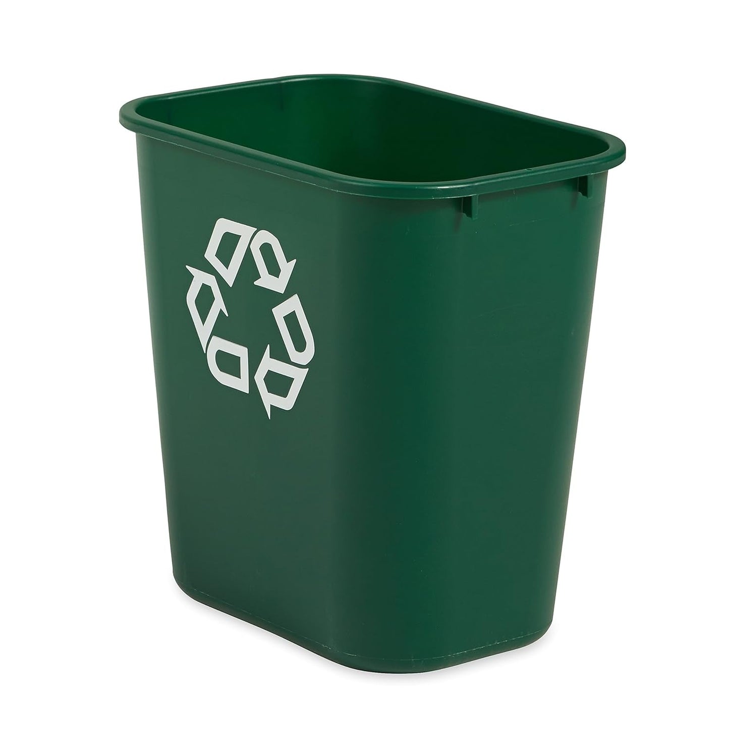 Rubbermaid Commercial Products Recycling Wastebasket, 26.6 L, Green, FG295606GRN